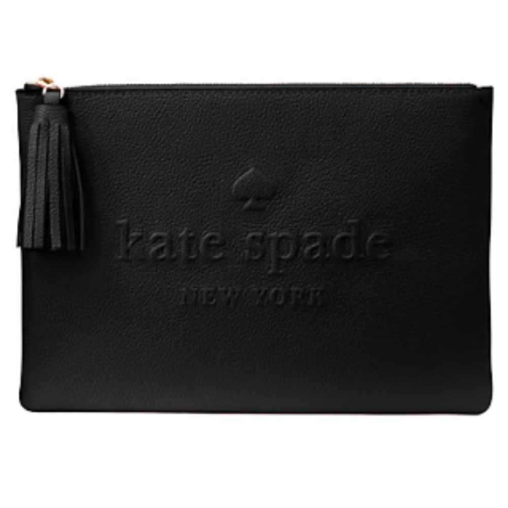 SOLD Kate Spade Larchmont Avenue Logo Gia clutch